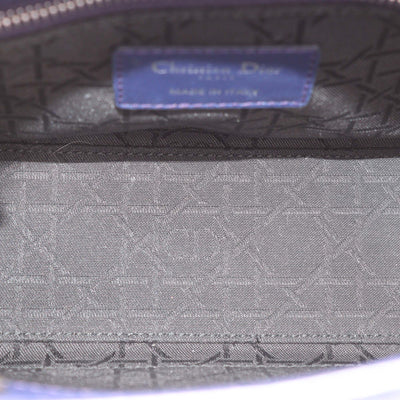 Christian Dior Navy Blue Cannage Leather Small Lady Dior Tote