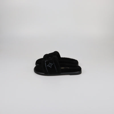 Louis Vuitton Black Soft LV Bliss Comfort Mules Womens Louis Vuitton 