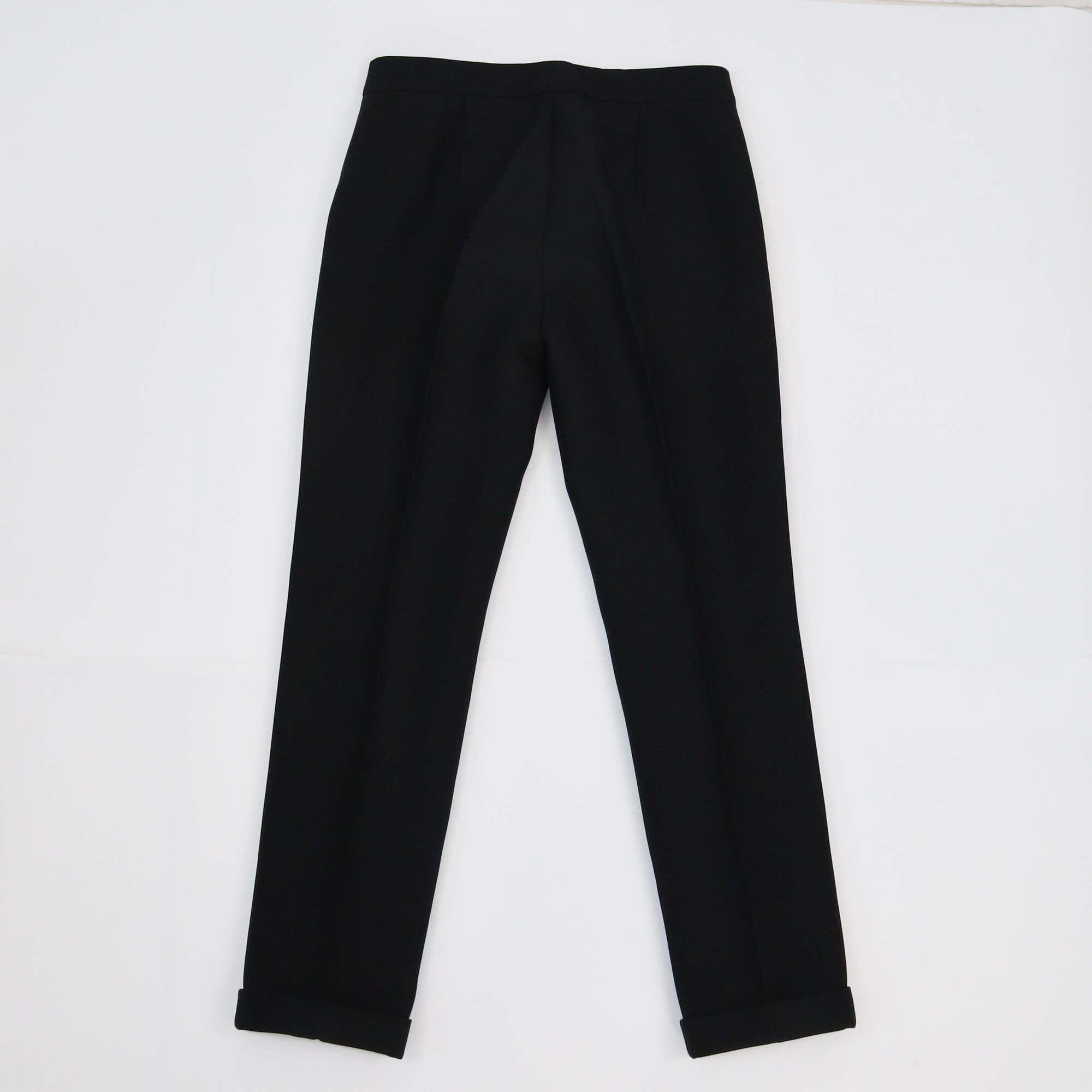 Christian Dior Black Straight Leg Pants Womens Christian Dior 