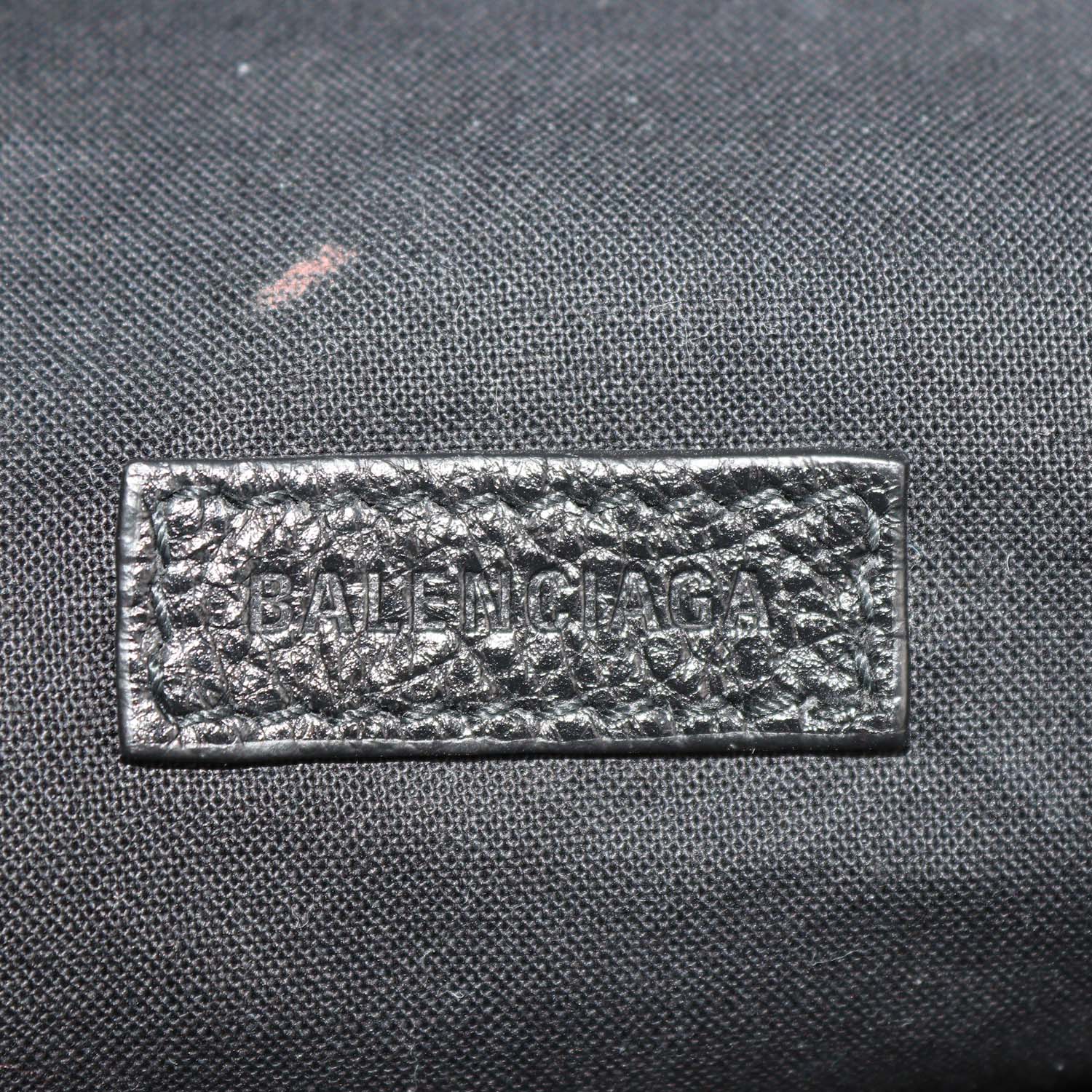 Balenciaga Black Leather Graffiti Explorer Belt Bag