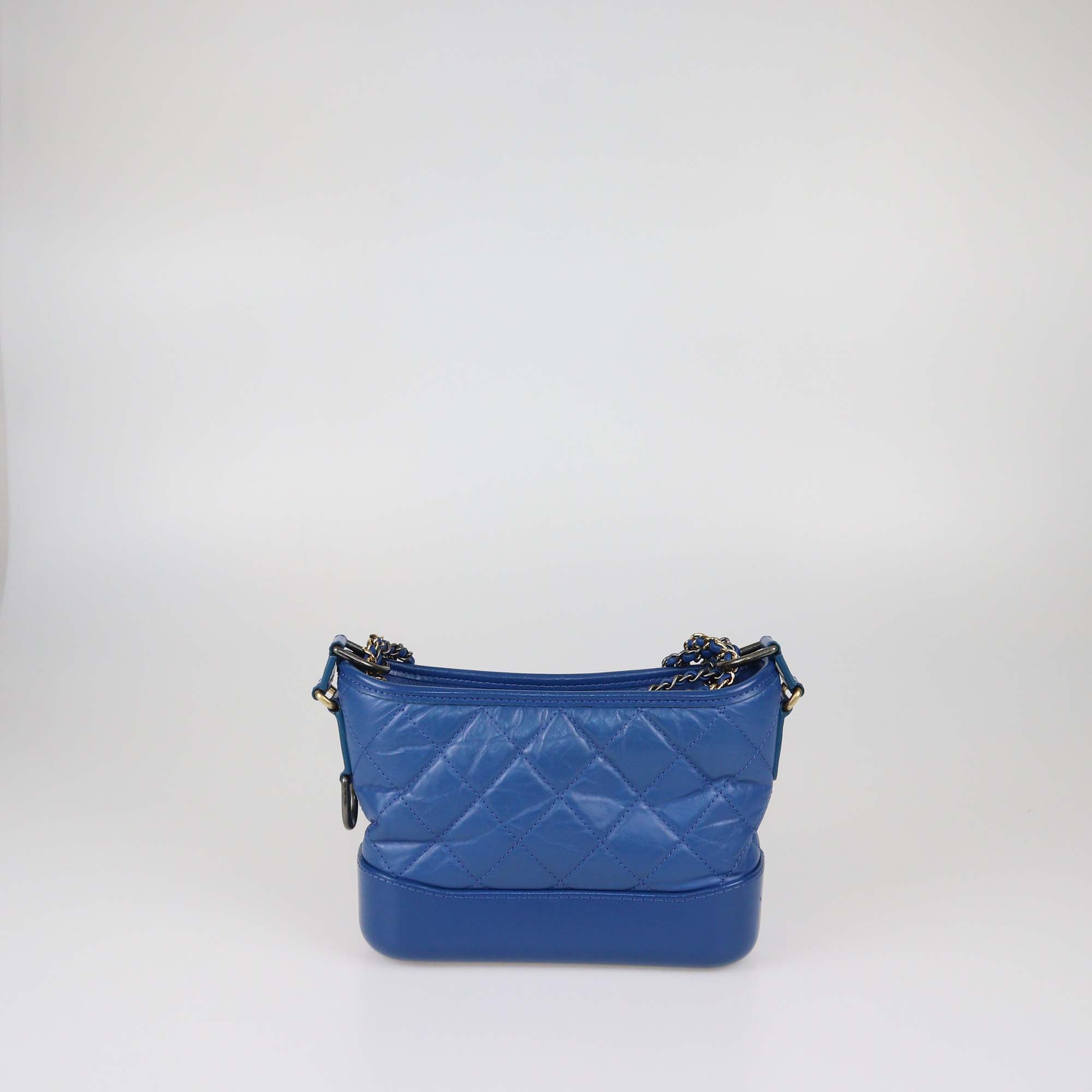 Chanel Blue Quilted Leather Small Gabrielle Shoulder Bag