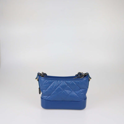 Chanel Blue Quilted Leather Small Gabrielle Shoulder Bag