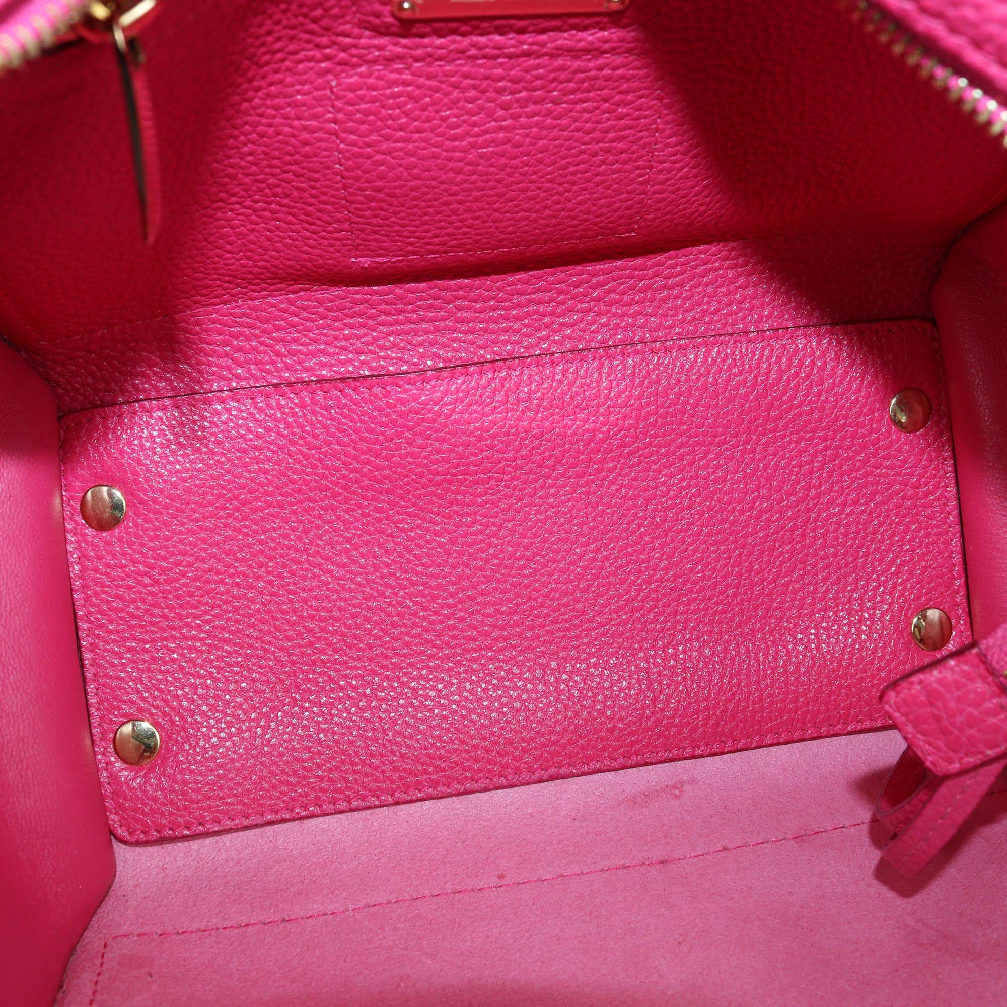 Salvatore Ferragamo Fuchsia Leather Amy Tote