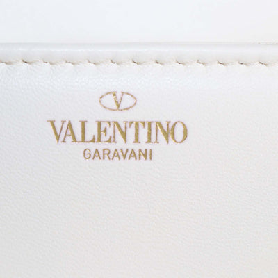 Valentino Ivory Leather Small One Stud Top Handle Bag