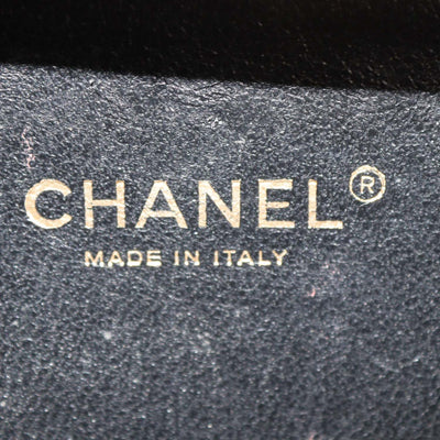 Chanel Navy Blue, Black Quilted Caviar Leather Small Vanity Case Bag