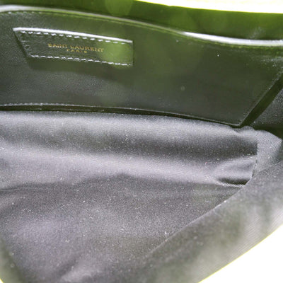 Saint Laurent Neon Green Crinkled Leather Baby Niki Shoulder Bag