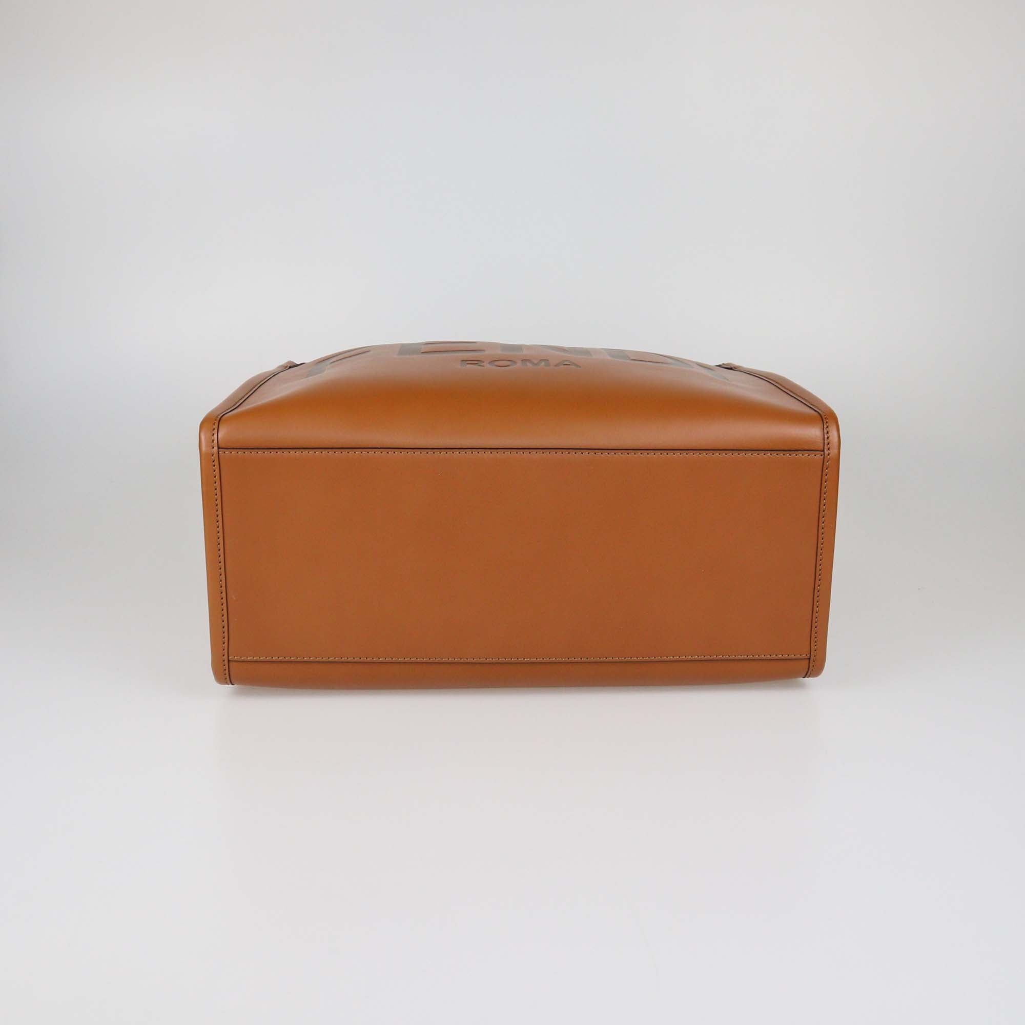 Fendi Brown Leather Medium Sunshine Tote