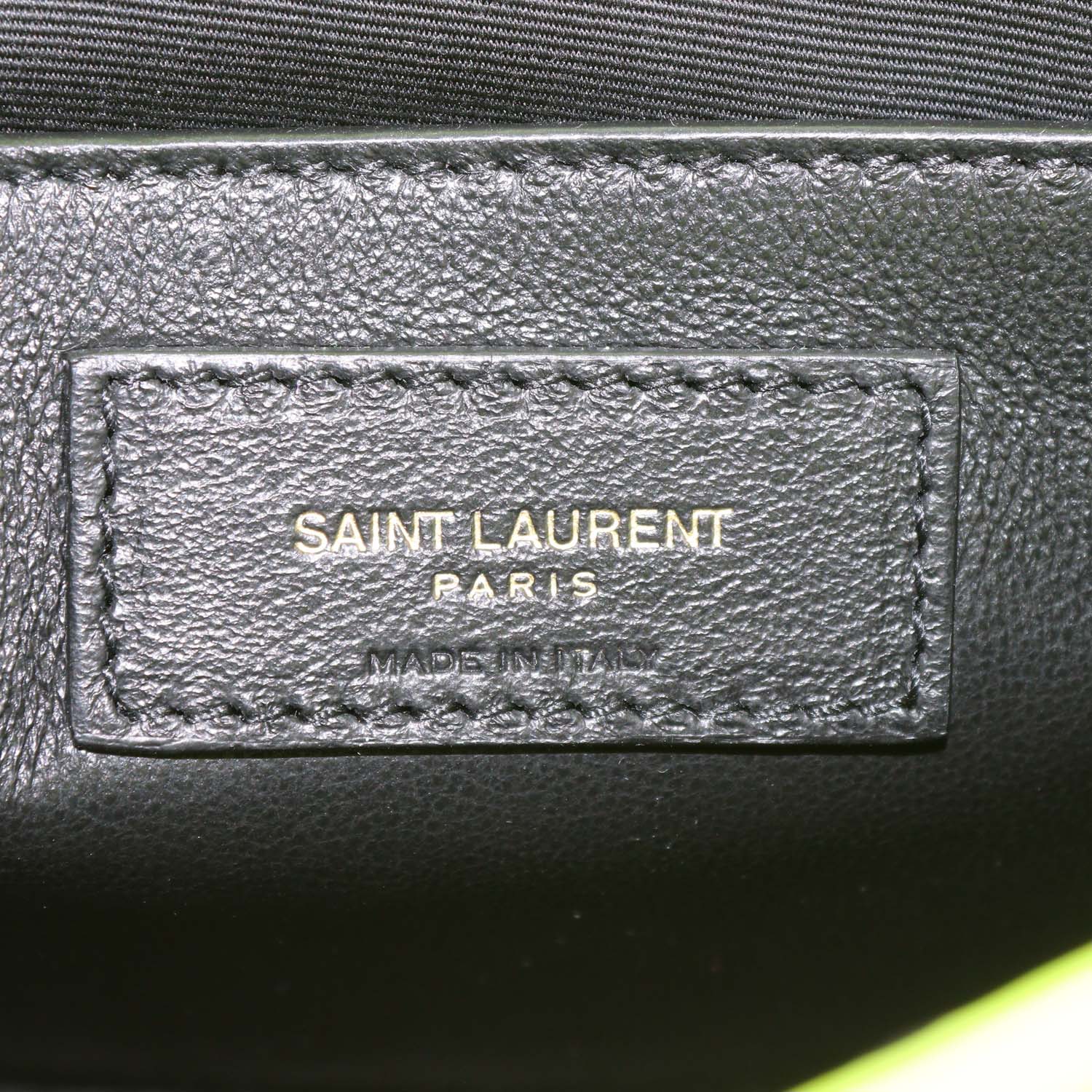 Saint Laurent Neon Green Crinkled Leather Baby Niki Shoulder Bag