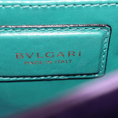 Bvlgari Green Leather Serpenti Forever Top Handle Bag