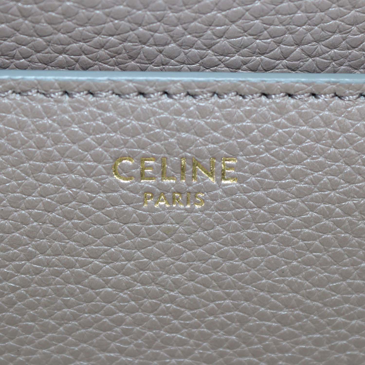 Celine Beige Leather Medium 16 Top Handle Bag