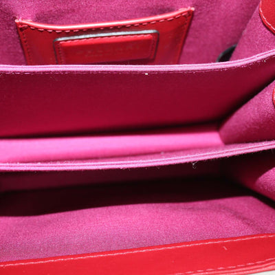 Bvlgari Red Leather Serpenti Forever Top Handle Bag