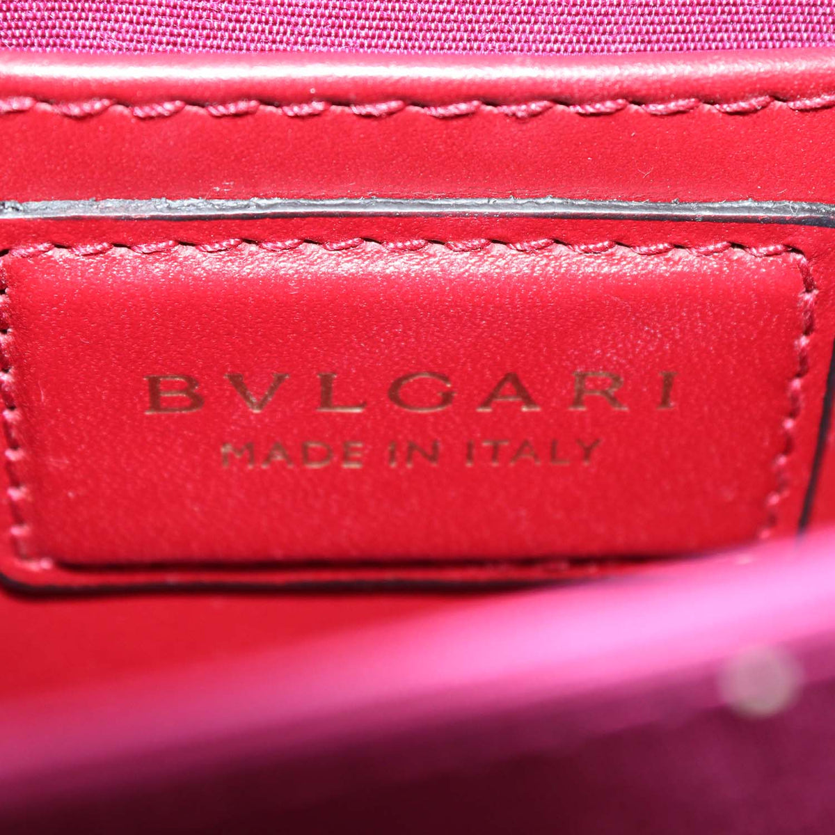 Bvlgari Red Leather Serpenti Forever Top Handle Bag