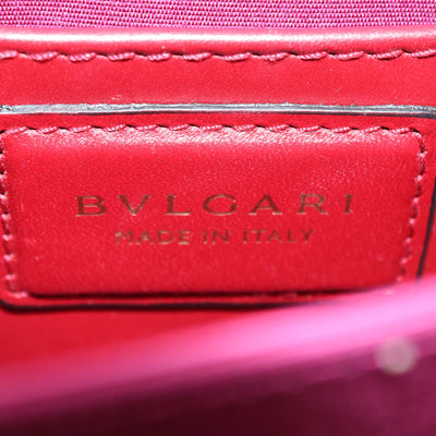 Bvlgari Red Leather Serpenti Forever Top Handle Bag