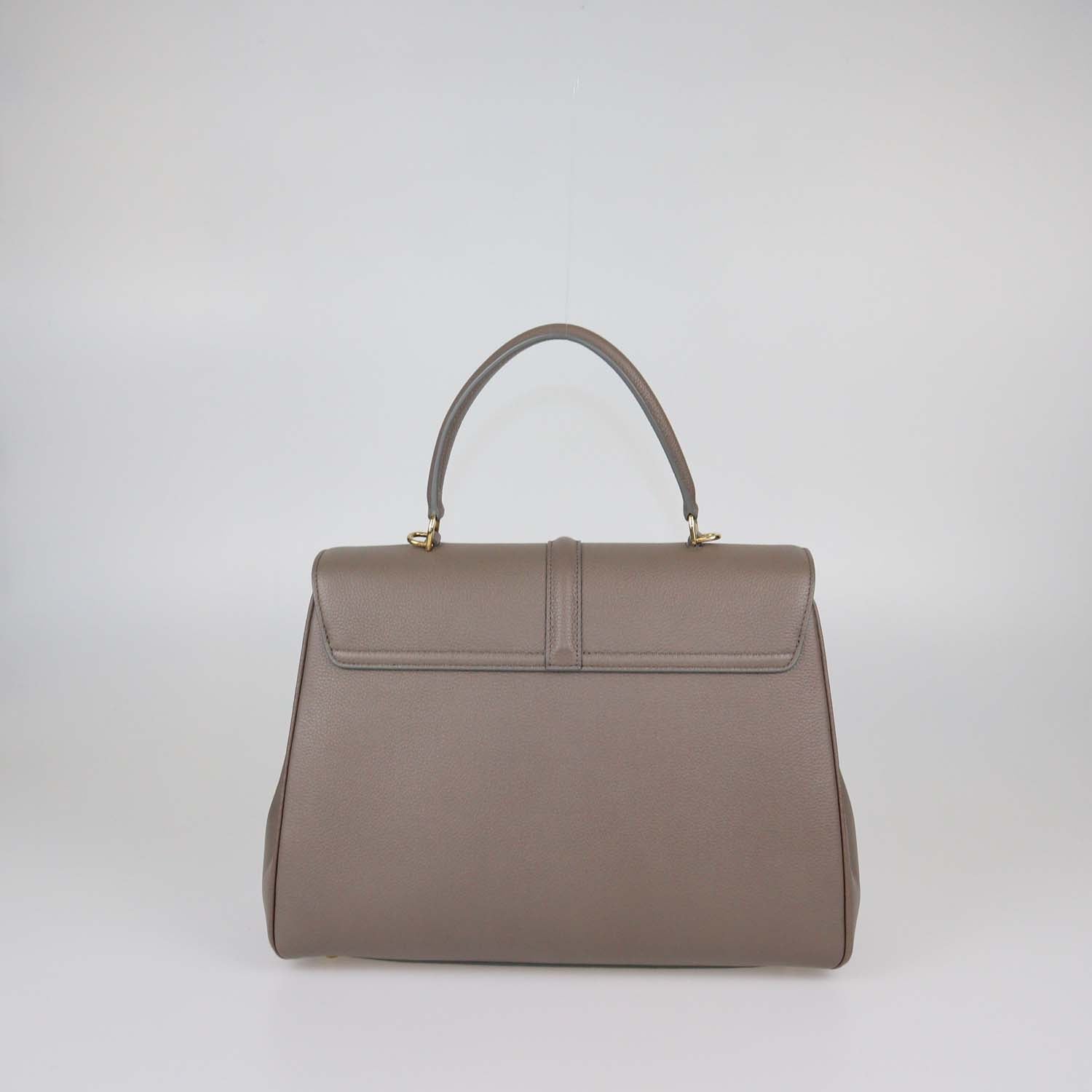 Celine Beige Leather Medium 16 Top Handle Bag