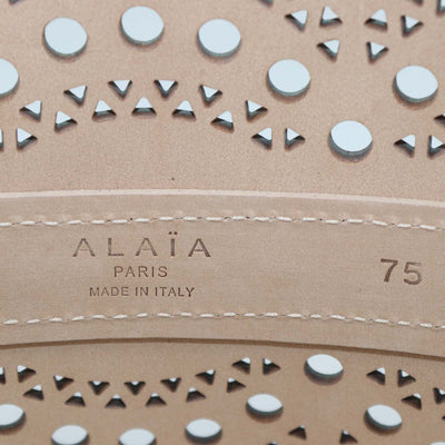 Alaia Black Leather Laser Cut Corset Belt