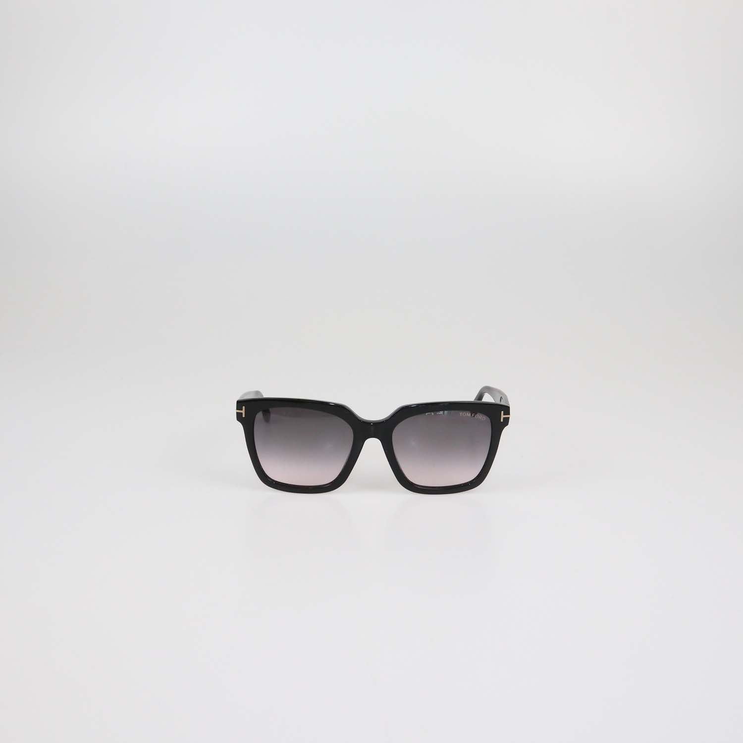Tom Ford Black Acetate Selby Square Sunglasses