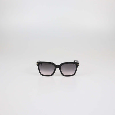 Tom Ford Black Acetate Selby Square Sunglasses