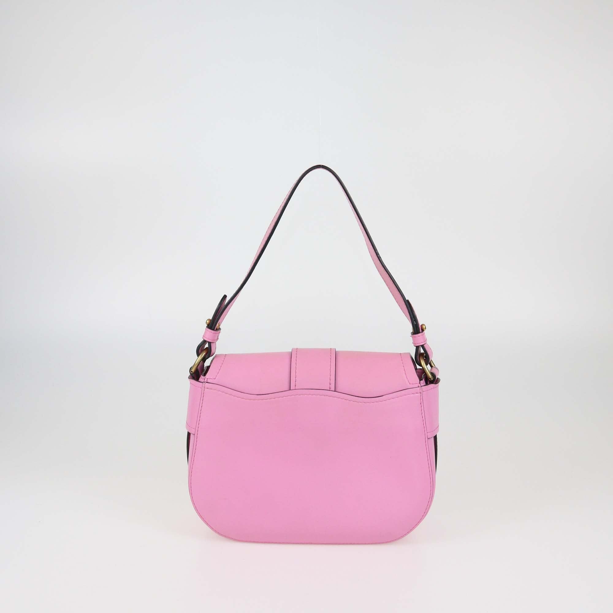 Moschino Pink Leather Hidden Lock Shoulder Bag Womens Moschino 
