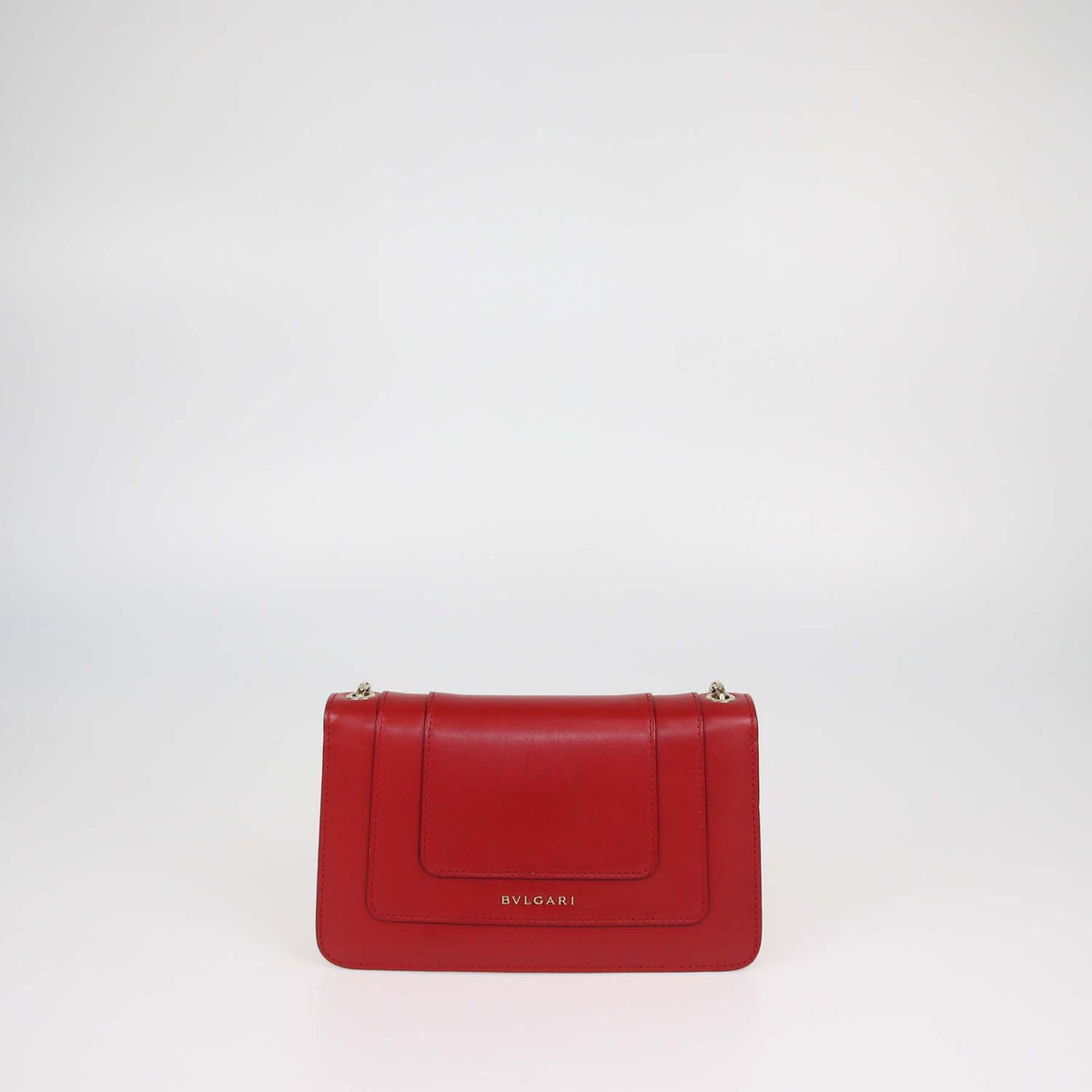 Bvlgari Red Leather Serpenti Forever Shoulder Bag