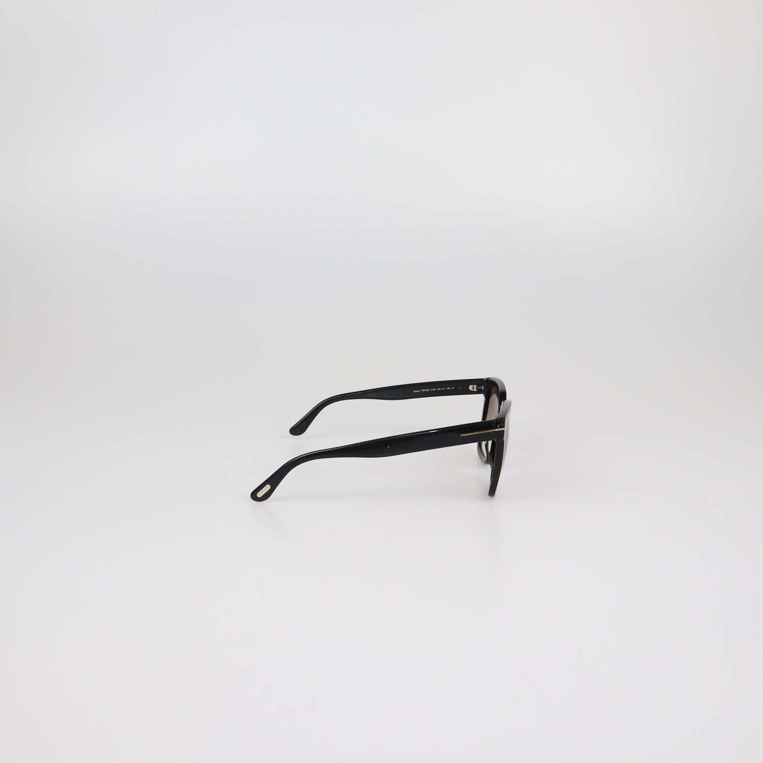 Tom Ford Black Acetate Selby Square Sunglasses