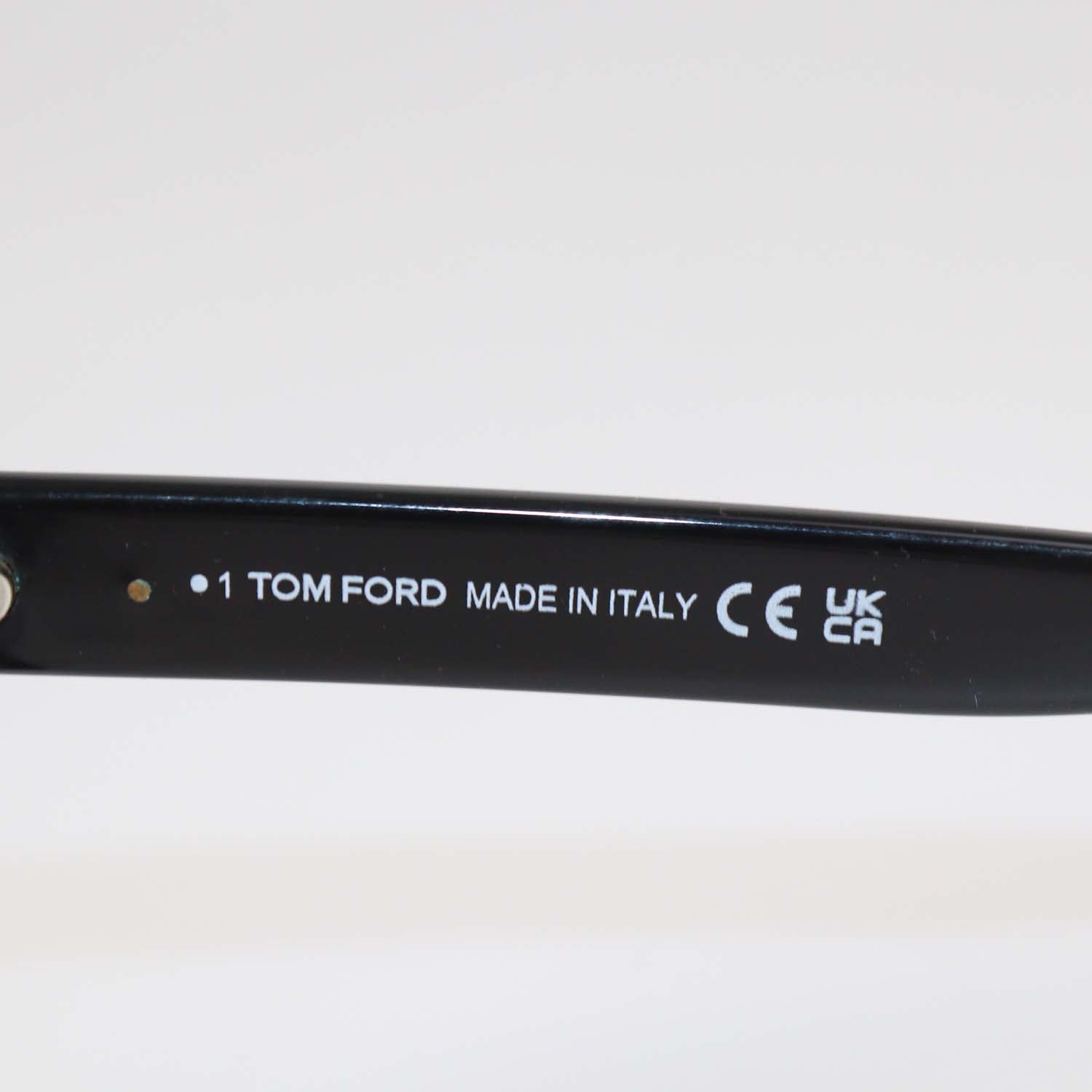 Tom Ford Black Acetate Selby Square Sunglasses