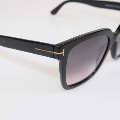 Tom Ford Black Acetate Selby Square Sunglasses