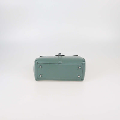 Celine Celadon Leather Small Classique 16 Top Handle Bag Womens Celine 