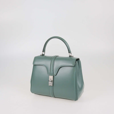 Celine Celadon Leather Small Classique 16 Top Handle Bag Womens Celine 
