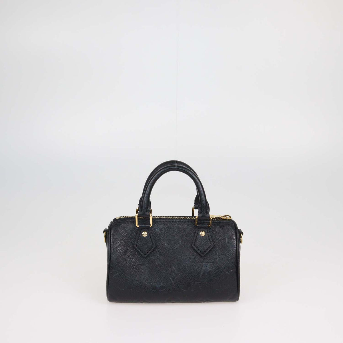 Louis Vuitton Black Monogram Empreinte Leather Nano Speedy Bag