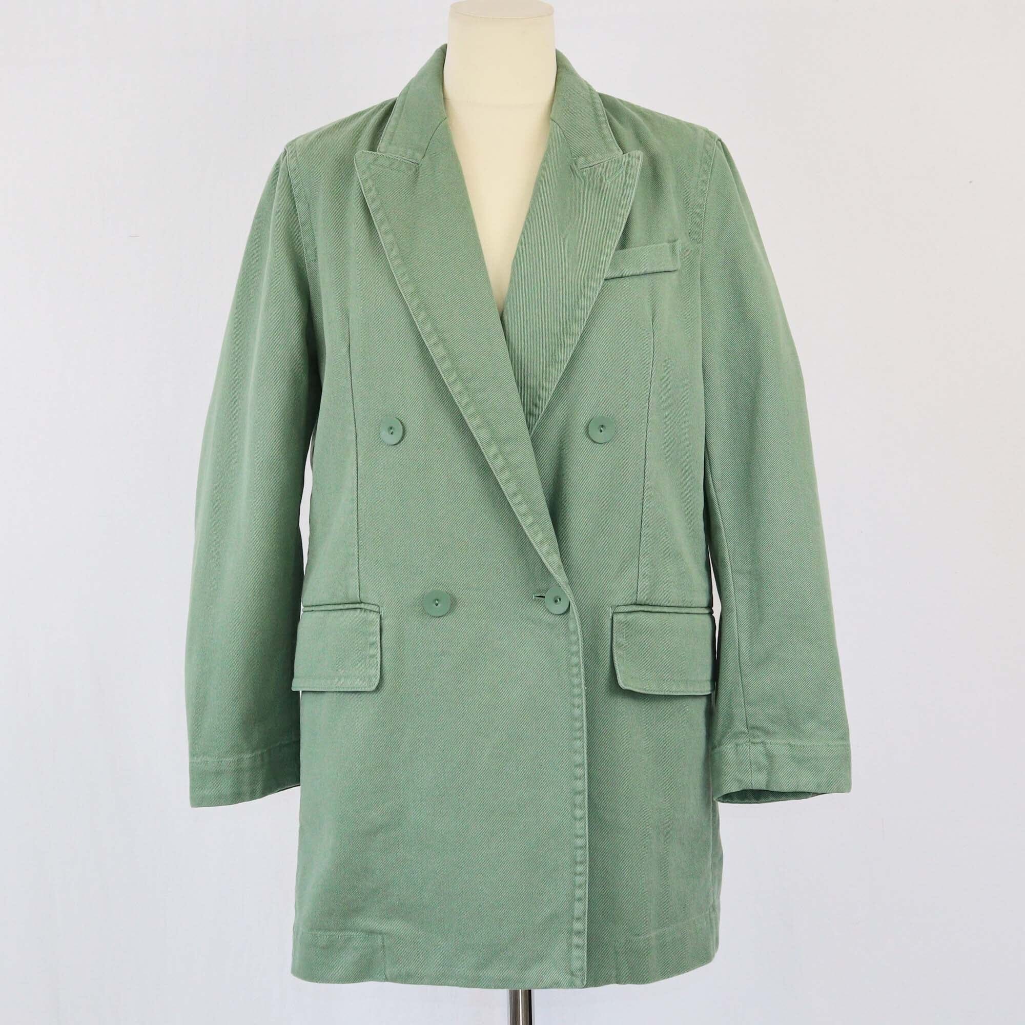 Max Mara Army Green Single Breasted Jacket Womens Max Mara 