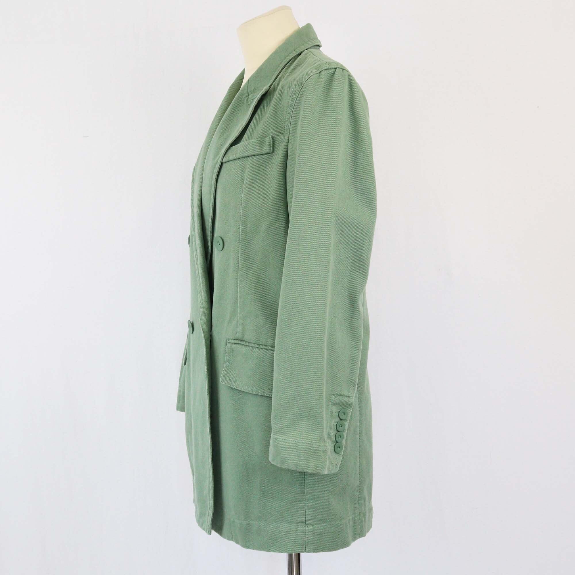 Max Mara Army Green Single Breasted Jacket Womens Max Mara 