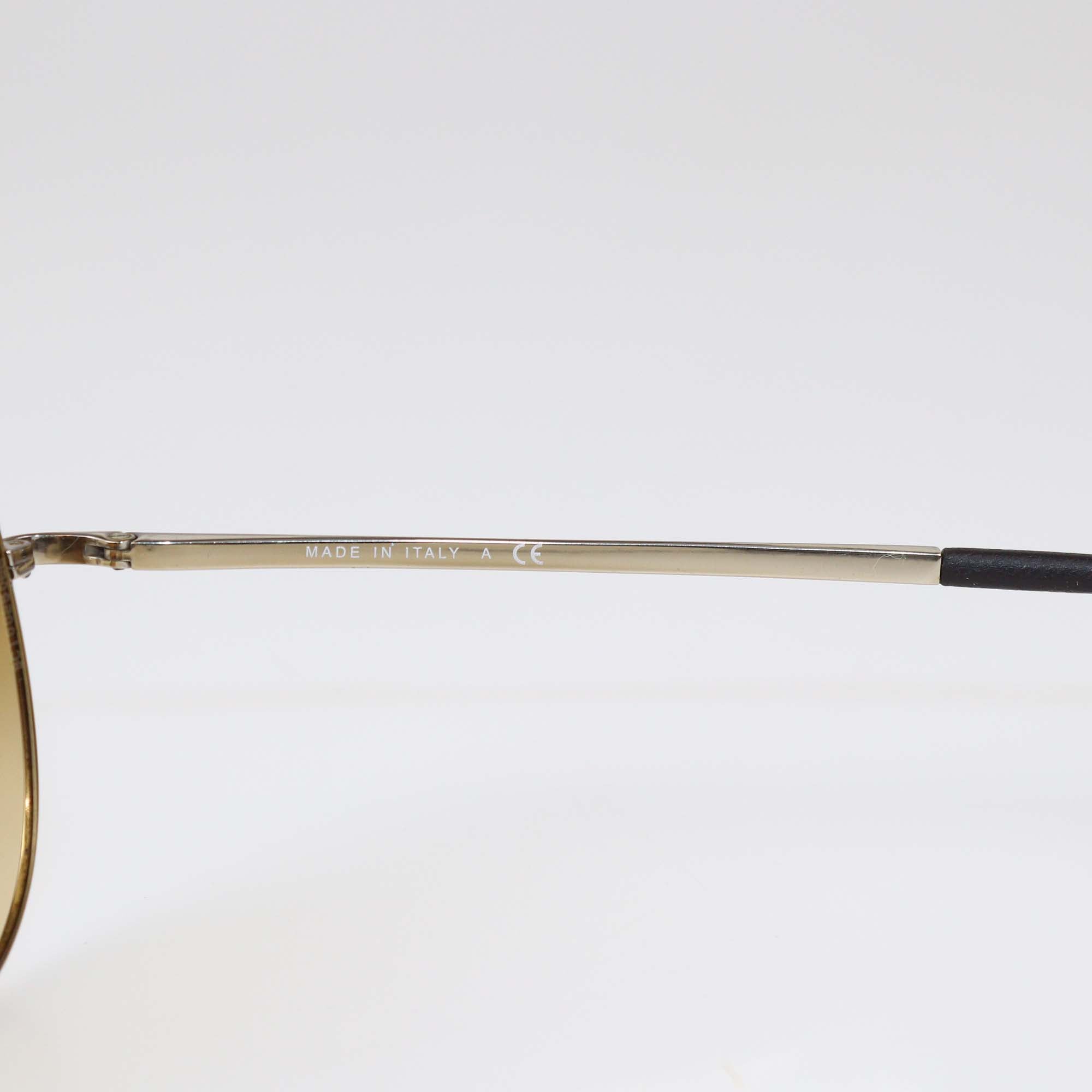 Chanel Gold/Brown Gradient Aviator Sunglasses