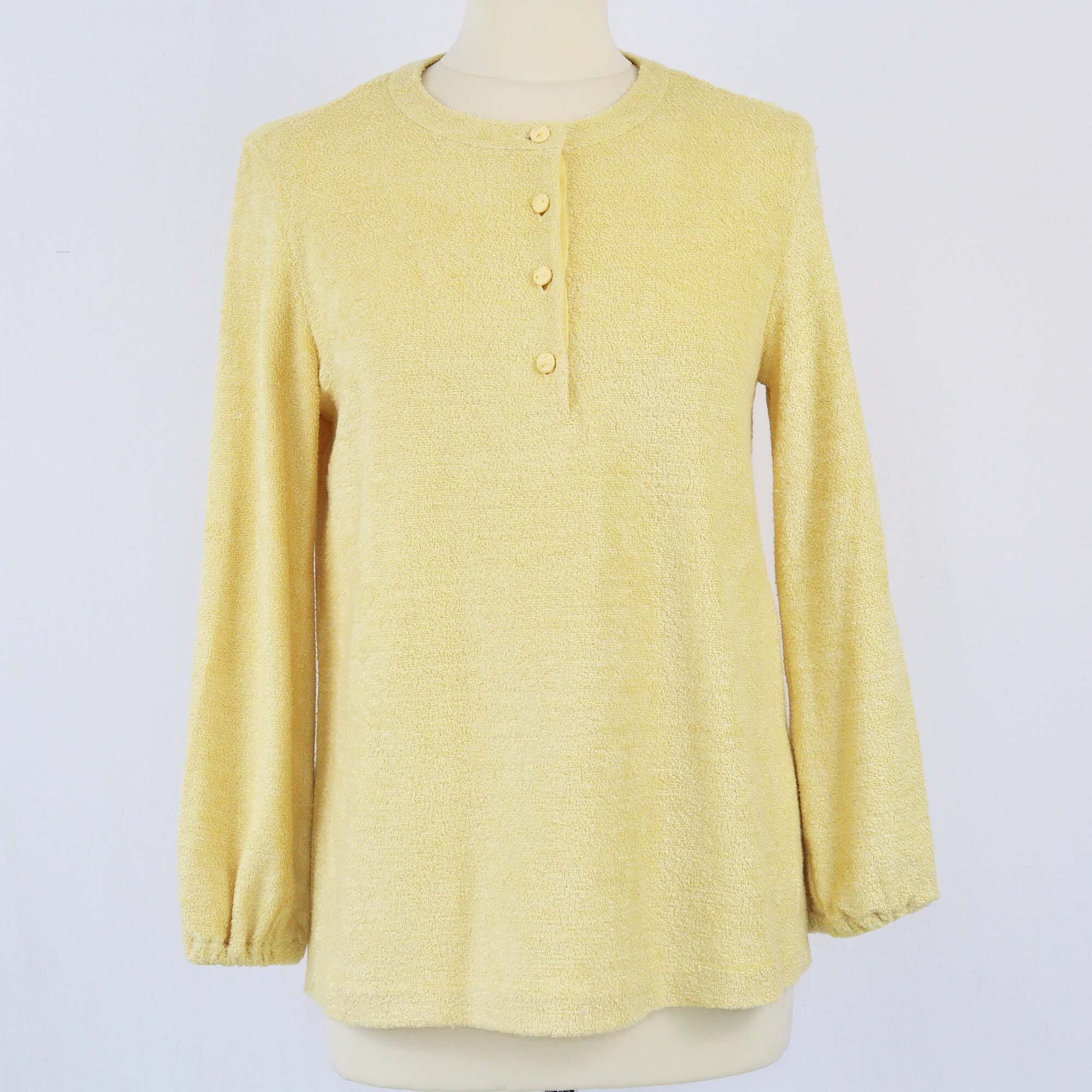 Loro Piana Yellow Terry Blouse Womens Loro Piana 