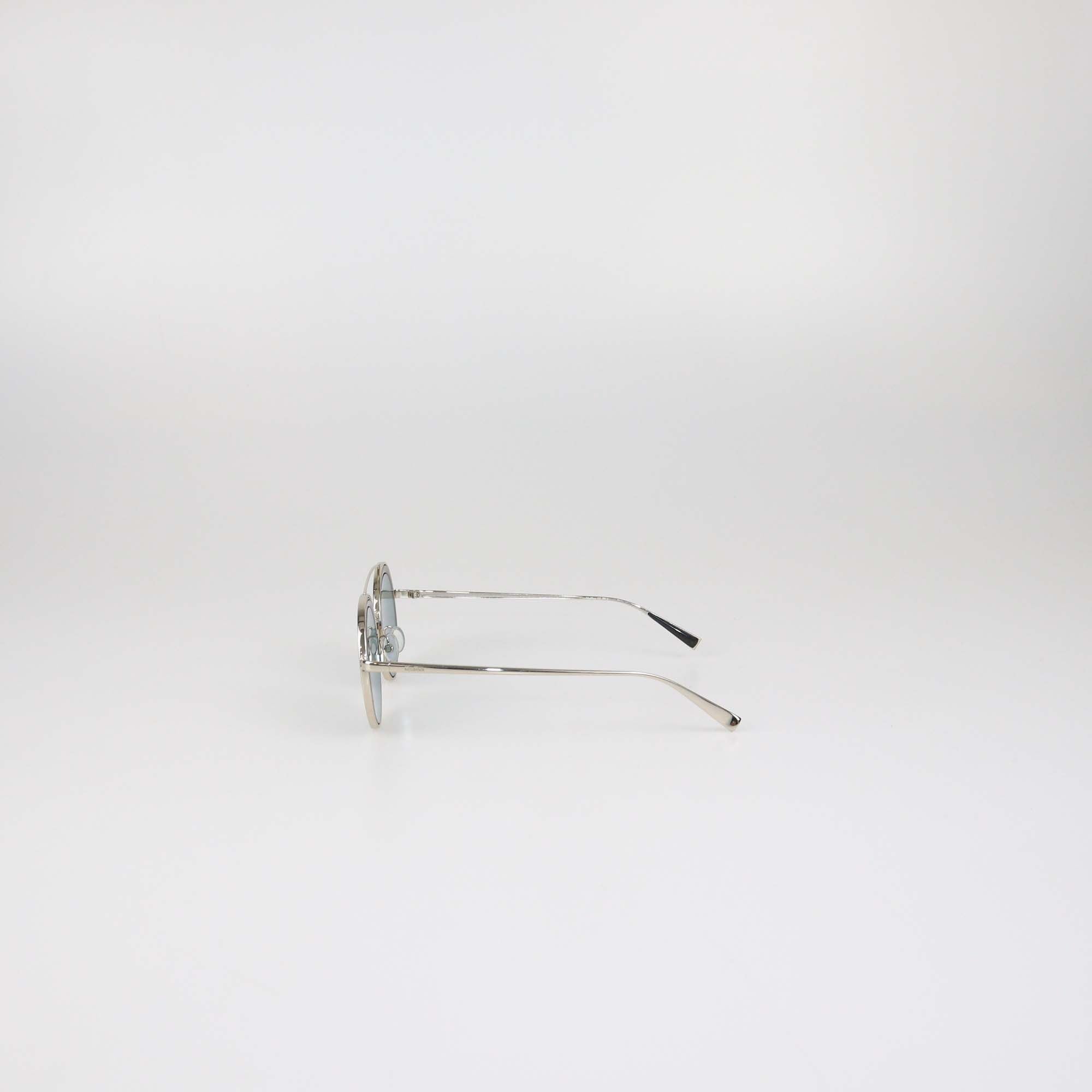 Max Mara Silver/Black MM Aileen Round Sunglasses