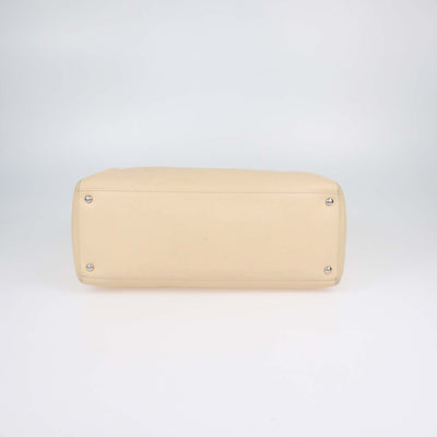 Chanel Cream Leather Executive Cerf Shopper Tote