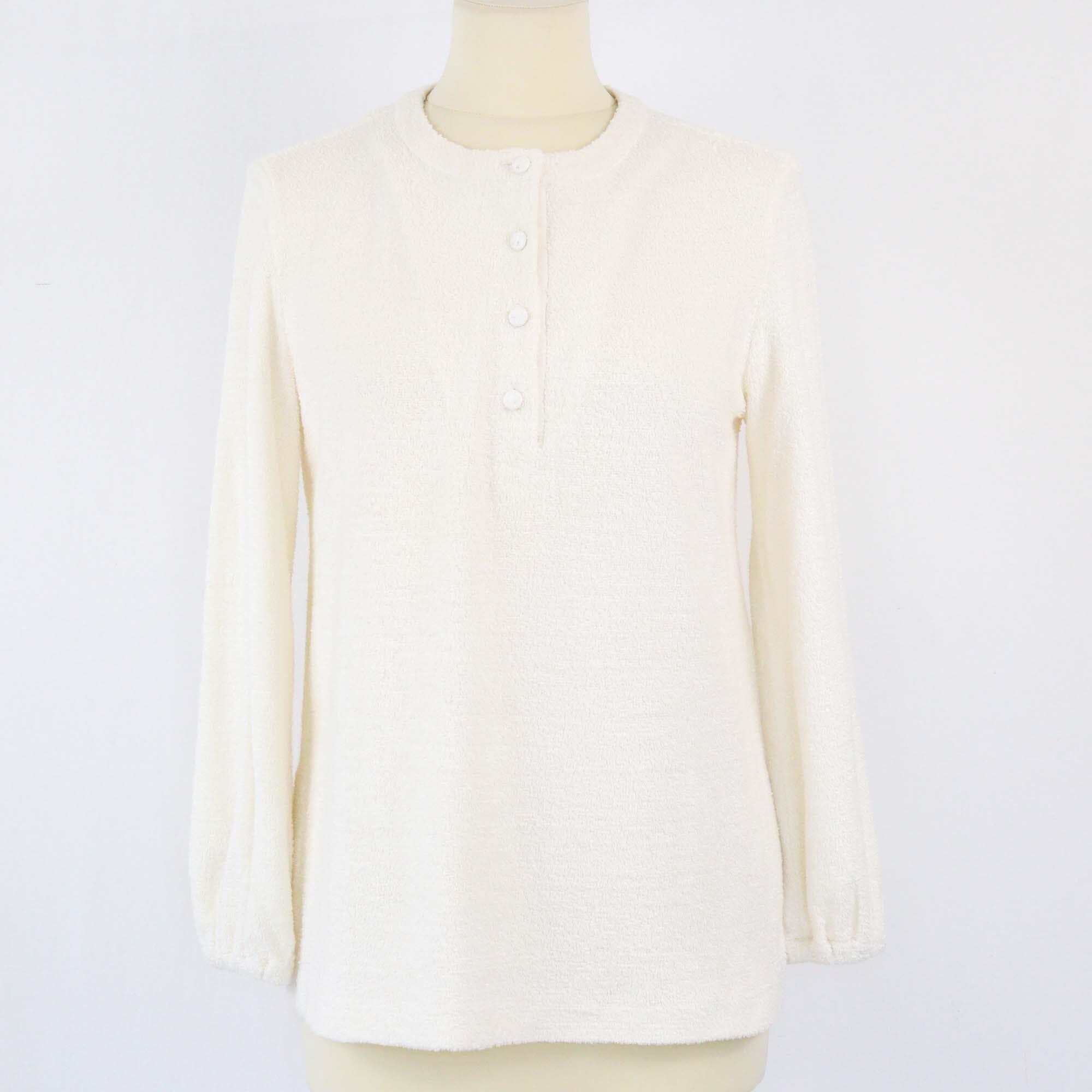 Loro Piana Off White Terry Blouse Womens Loro Piana 