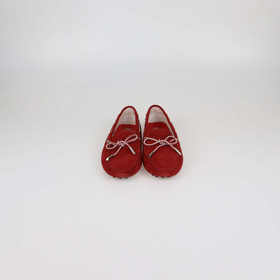 Tod's Red Suede Gommino Loafers