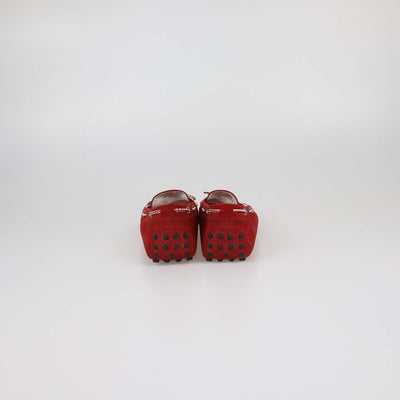 Tod's Red Suede Gommino Loafers