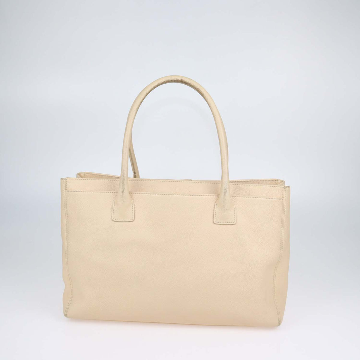 Chanel Cream Leather Executive Cerf Shopper Tote