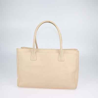 Chanel Cream Leather Executive Cerf Shopper Tote