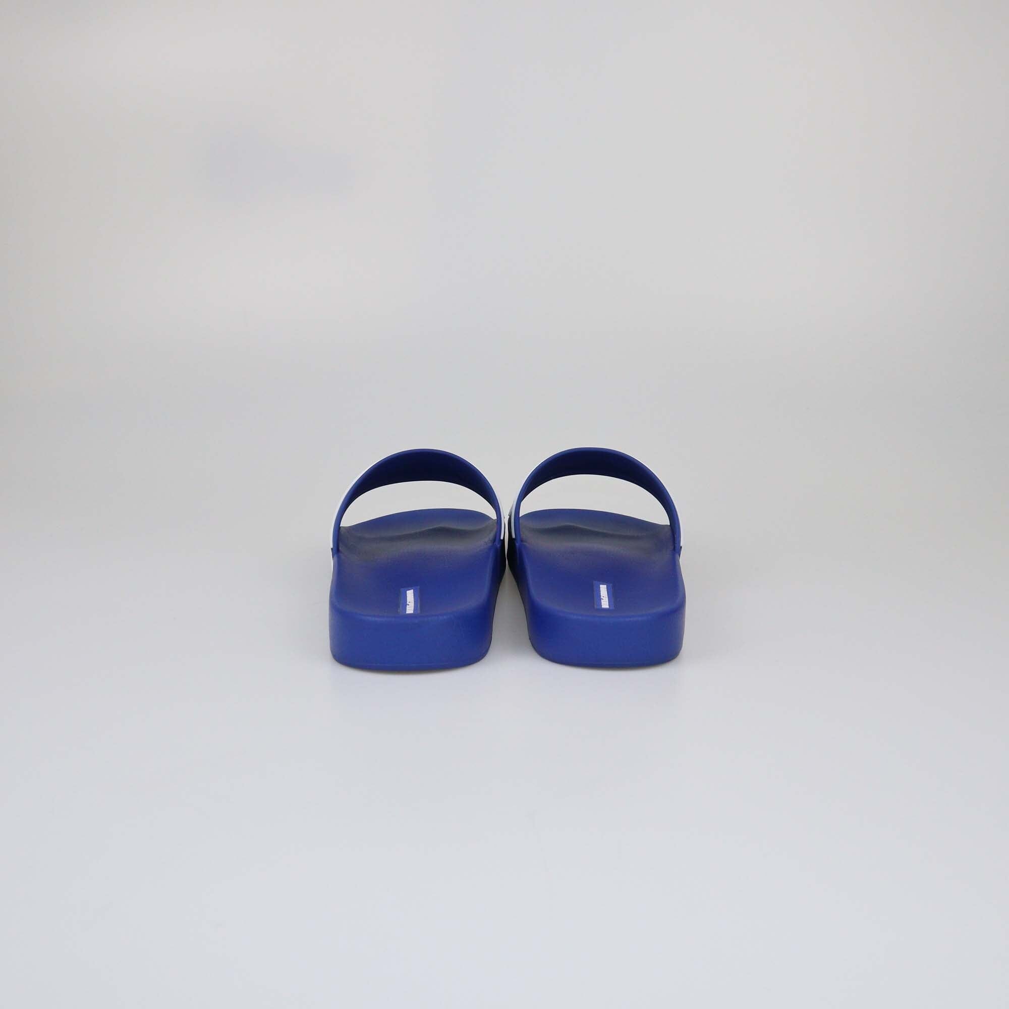 Dolce & Gabbana Blue Rubber DG Logo Beachwear Slides Mens Dolce & Gabbana 