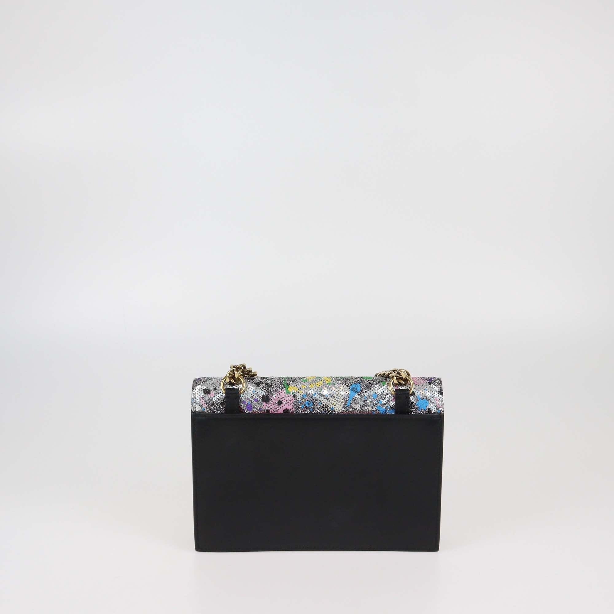 Christian Louboutin Multicolor Sequins & Leather Small Paillette Splash Elisa Shoulder Bag Womens Christian Louboutin 