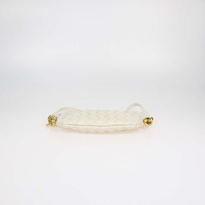 Bottega Veneta Sea Salt Intrecciato Leather Baby Solstice Shoulder Bag