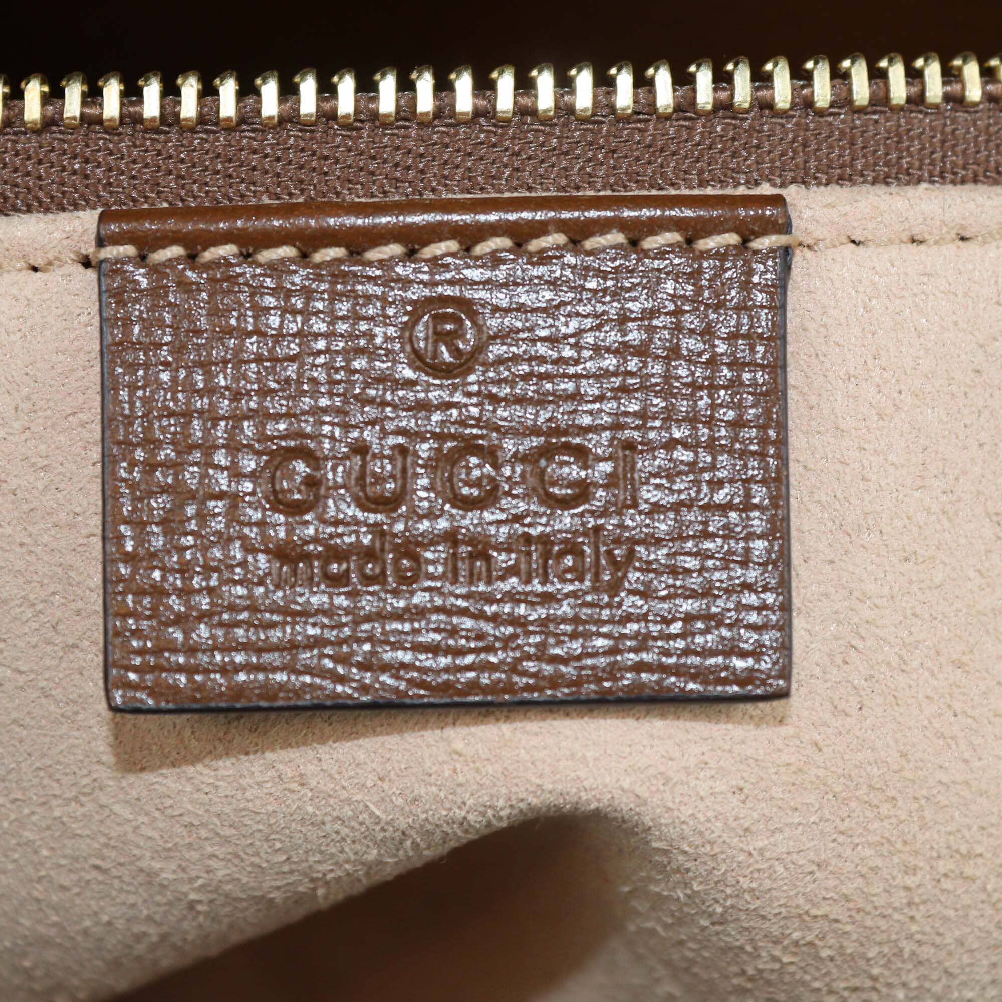 Gucci Brown/Beige GG Supreme Canvas Medium Horsebit 1955 Flap Shoulder Bag Womens Gucci 