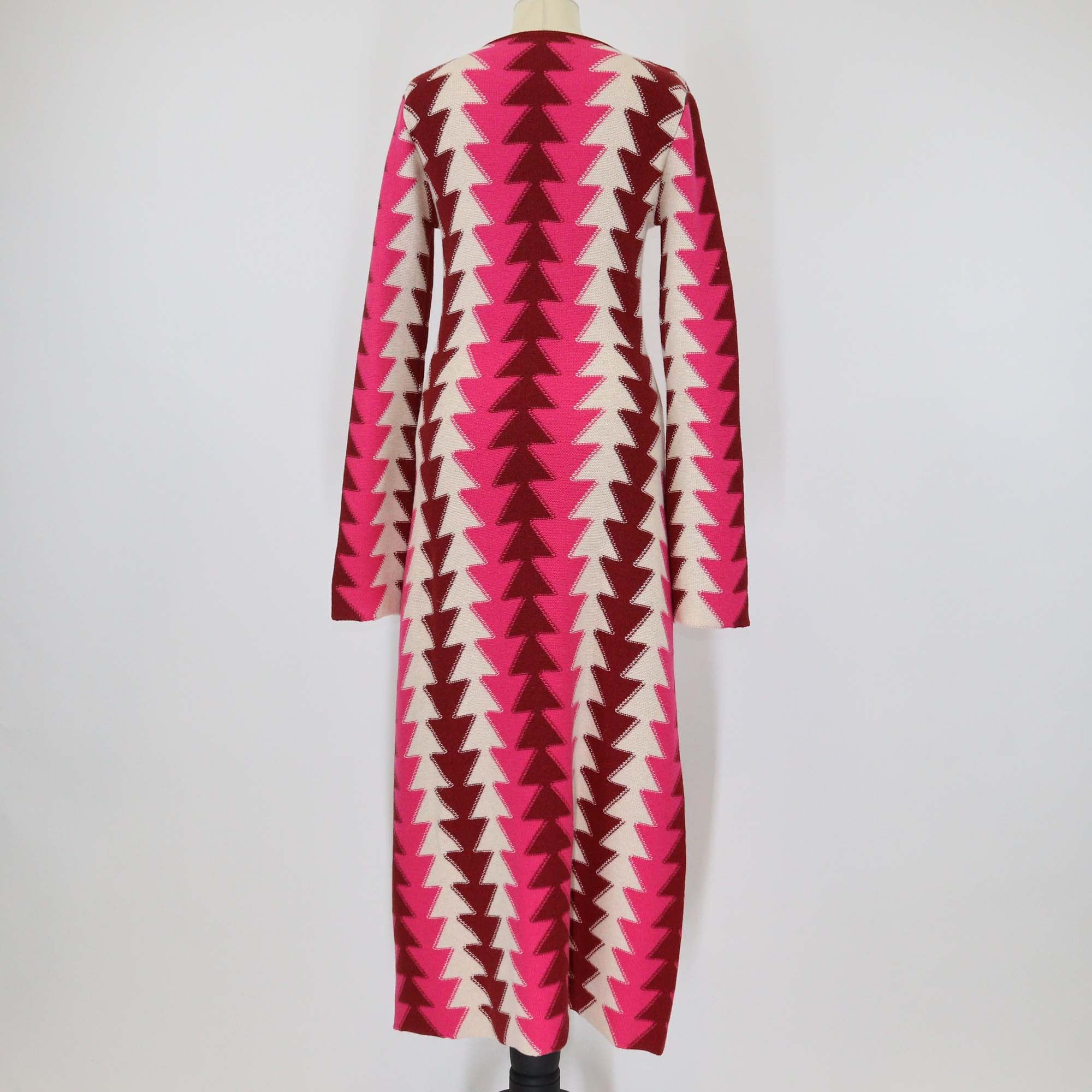 La DoubleJ Multicolor Jacquard Blend Fabric Trine Knit Maxi Dress