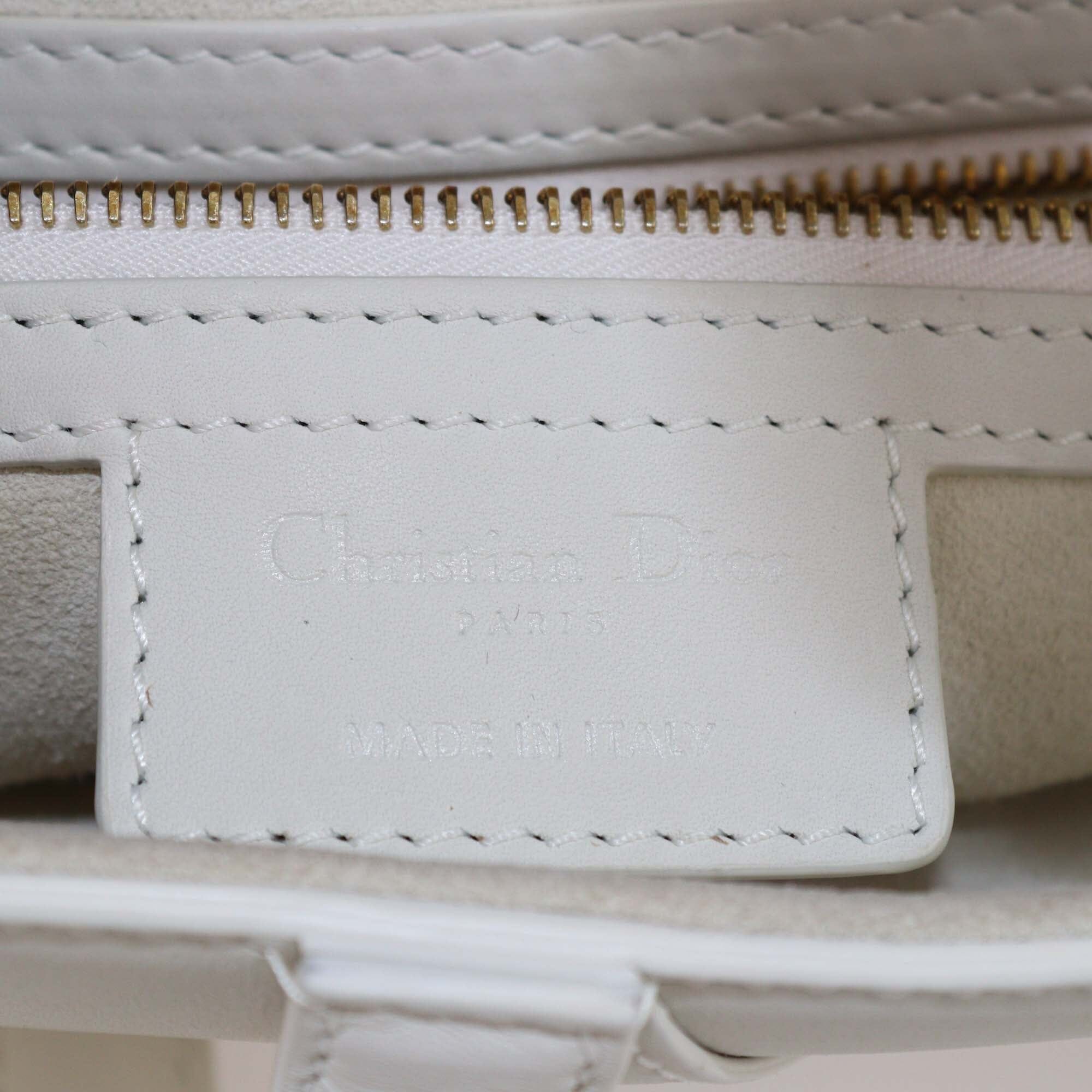 Christian Dior Off White Leather Saddle Bag Womens Christian Dior 