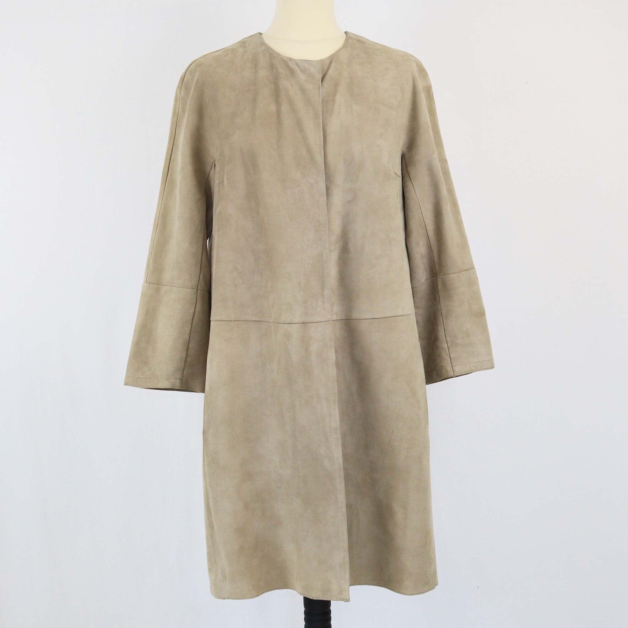 S Max Mara Beige Mid Length Coat Womens S Max Mara 