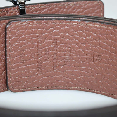 Louis Vuitton Navy Blue/Brown Leather LV Tilt Reversible Belt