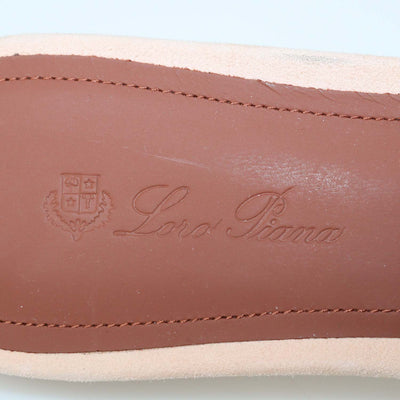 Loro Piana Pink Suede Summer Charms Flat Sandals