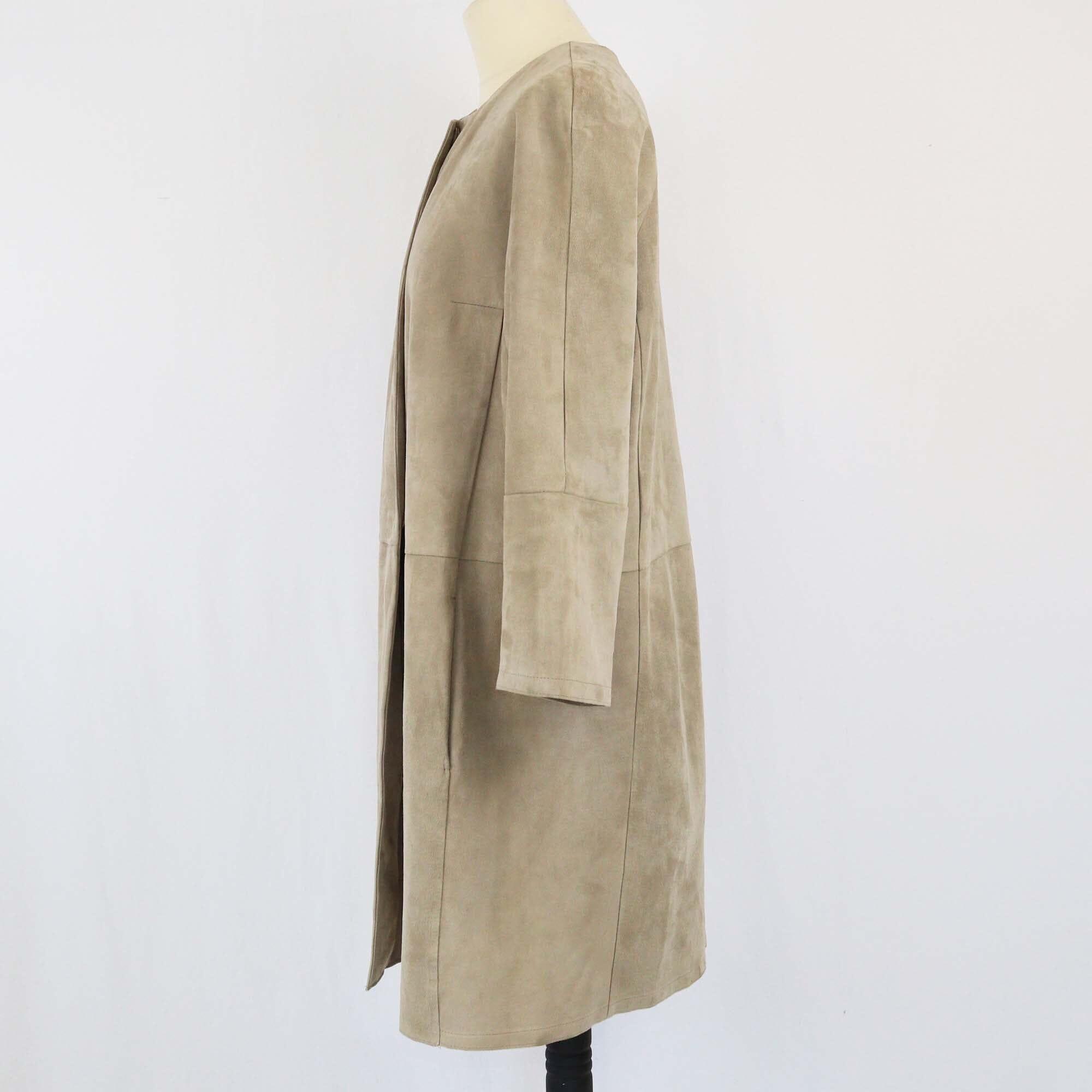 S Max Mara Beige Mid Length Coat Womens S Max Mara 